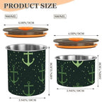 Ocean Green Vector Design Designed Food Storage Containers With Lids Stainless Steel Pantry Organization And Storage Push Button Canister Airtight - Image 3