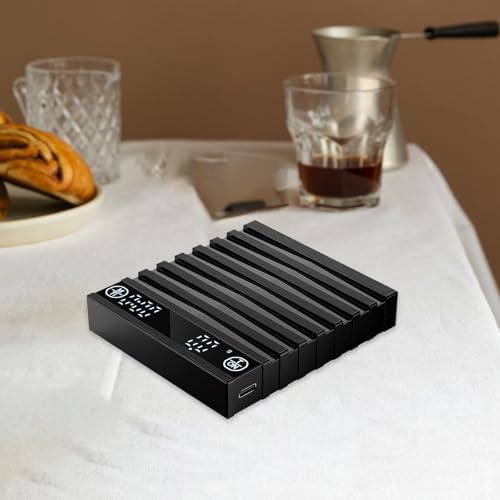 Mini Espresso Scale USB Charging Digital Kitchen Scale Professional Multipurpose 8.5x9.5x2cm for Pour Over Coffee with Timer, Black - Image 6