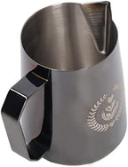 Milk Frother Cup,Frothing Jug Pitcher 600ml Food Grade Stainless Steel Milk Frother Cup Eagle Spout Milk Frothing Jug Silver For cappuccino kettle coffee pot latte coffee cup creamer cups(Black A) - Image 6