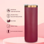 20 oz Skinny Tumblers Bulk with Lids and Straws Mixed,8 pack - Image 4