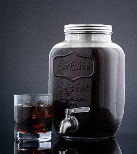 Original Grind Coffee Co.,1 Gallon Cold Brew Coffee Maker,Easy Pour Stainless Steel Spigot Tap,Extra Thick Glass Pitcher Brewing System Iced Coffee Maker,Refrigerator Safe Storage - Image 5