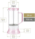 Teabloom Toulouse Borosilicate Glass Tea Press and Coffee Maker with No Plastic, 24-Ounce (700 mL) - Dawn Rose - Image 6