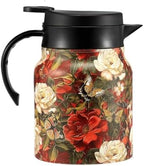 Vintage Floral Tea Stainless Steel Tea Kettle Drip-Proof Tea Pot With Tea Infuser Mini Thermo Coffee Pot Home Teaware (Style 8) by Unknown