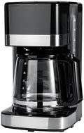 Amazon Basics 12 Cup Drip Coffee Maker with Glass Carafe (1.9 Qt), Auto Shut-off, Auto Pause, Removable Filter Basket, Black & Silver by AmazonBasics