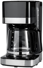 Amazon Basics 12 Cup Drip Coffee Maker with Glass Carafe (1.9 Qt), Auto Shut-off, Auto Pause, Removable Filter Basket, Black & Silver by AmazonBasics