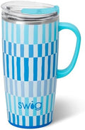 Swig Life 22oz Insulated Travel Mug with Handle & Lid, Glacier Stripe by SwigLife