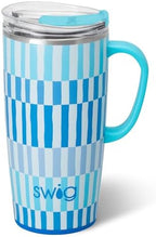 Swig Life 22oz Insulated Travel Mug with Handle & Lid, Glacier Stripe by SwigLife