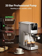 KEENSTAR 20Bar Espresso Machine, Hot & Iced Expresso Coffee Machines - Image 4