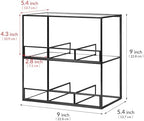 REDHUGO Glass Tea Bag Organizer, 2-Tier Tea Bag Holder for Counter, Black - Image 3