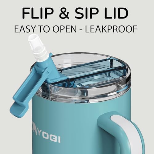 YOGI 40oz Tumbler with Straw - Laguna - Image 5