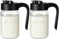 Mason Jar Pitcher, 2 pcs 32 oz (1 quart), Glass Pitcher with Lid by spreccio