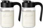 Mason Jar Pitcher, 2 pcs 32 oz (1 quart), Glass Pitcher with Lid by spreccio