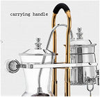 JITEM Cafetera Belgium Luxury Royal Family Balance Syphon Coffee Maker Siphon Brewer Elegant Design Retro Style with U Handle Glass Siphon Pot for Coffee or Tea - Image 5
