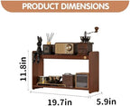 Coffee Mug Holder Countertop 2 Tiers Walnut Station Organizer for Kitchen - Image 2