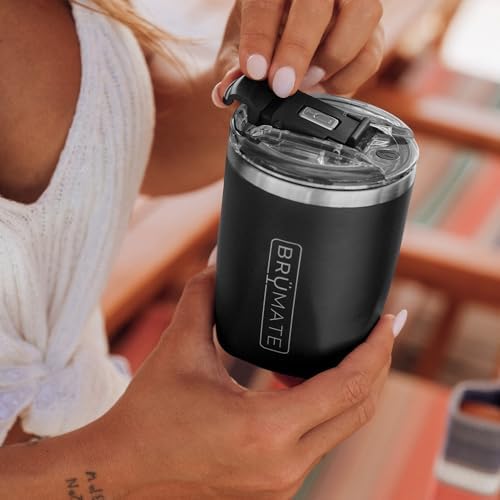 BrüMate Rocks - 12oz 100% Leak-Proof Insulated Lowball Cocktail & Whiskey Tumbler - Double Wall Vacuum Stainless Steel - Shatterproof - Camping & Travel Tumbler & Cocktail Glass (Aqua) - Image 2