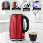 OVENTE 1.7L Stainless Steel Electric Kettle, 1750W Power, Maroon KS711M - Image 2