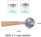 58MM Bottomless Filter Portafilter,Compatibility E61 brewing head, with 1/2/4 cups basket(Type f) - Image 2