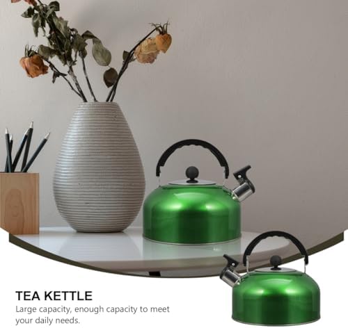 Cabilock Stainless Steel Whistling Tea Kettle Stovetop Tea Kettle for Gas and Induction Cookers Ergonomic Handle Large Capacity Boiling for and Hot Water - Image 2
