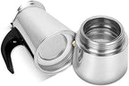 Stainless Steel Italian Coffee Stovetop Coffee Maker Moka Pot Percolator (9Cup / 15 Oz) - Image 4