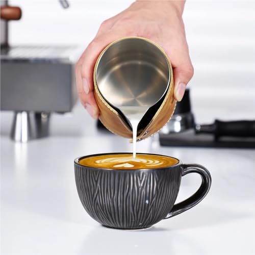 450ml Stainless Steel Milk Frothing Pitcher Anti-scald Design Latte Art Cup Without Handle Espresso Coffee Accessories(8-18W) - Image 3