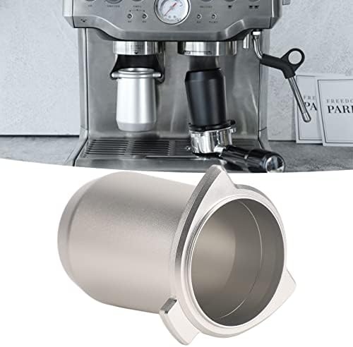 Practical Coffee Powder Cup, 54mm Aluminum Alloy Dosing Cup, Anti Flying Coffee Bean Dosing Cup for Milk Tea Shop Home (Silver) - Image 4