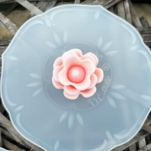Hemoton Food Grade Silicone Cup Lids 8pcs Rose Flower Mug Covers Leakproof Cup Cover Airtight Seal Drink Cup Cover Hot Cup Lids for Coffee Tea Random Color - Image 7