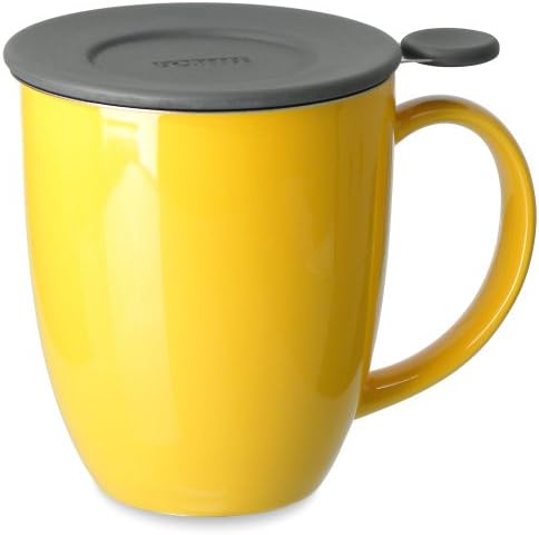 FORLIFE Uni Brew-in-Mug with Tea Infuser and Lid, 16-Ounce, Mandarin by Unknown