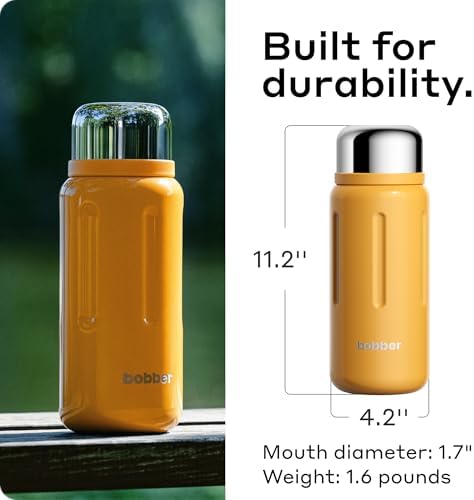 BOBBER 46 oz Stainless Steel Thermo Flask with Removable Tea Infuser – BPA-Free, Dishwasher Safe, Leak-Proof Vacuum Insulated Water Bottle – Keeps Drinks Hot for 45 Hours (Orange) - Image 6