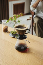 HARIO Ceramic Dripper 02 Shippou Black Made in Japan (Traditional Japanese “Shippo” pattern) - Image 6