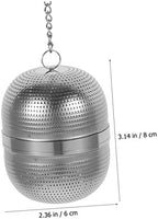 PRETYZOOM 5pcs Stainless Steel Loose Leaf Tea Infuser Food-grade Tea Strainer with Base for Brewing Spices Condiments for Home - Image 2