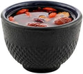 Restaurantware 5 oz Round Black Cast Iron Tea Cup, 2 Pack by Restaurantware