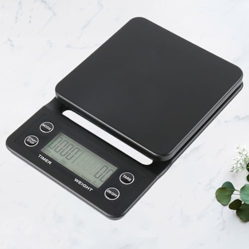 5kg Black Kitchen Coffee Scale with Timing Function and LCD - Image 6
