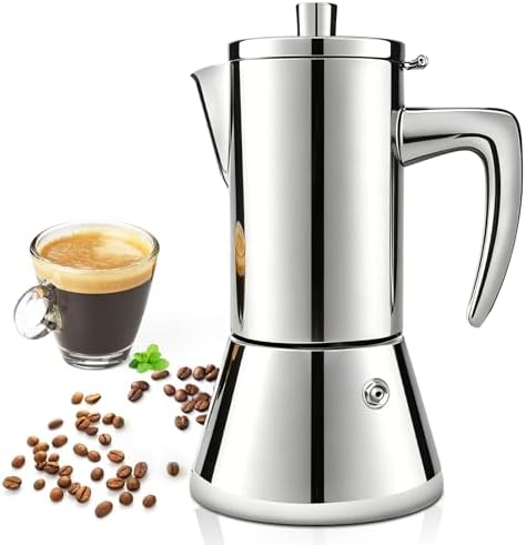 304 Thickened Stainless Steel Uncoated 12 Cup Moka Pot by Unknown