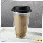ABOOFAN Glass Coffee Mug Double Wall with Silicone Lid Insulated 350ml - Image 7