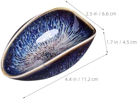 2pcs Ceramic Coffee Bean Dosing Cup - Espresso Cafe Bar Accessories | Crystalline Glazed Porcelain Tea Vessel Measuring Weighing Tray for Matcha Powder Cafe - Image 2