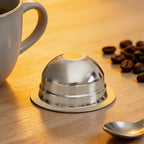 A6 230ml Reusable Steel Coffee Capsule Kit with Tamper - Image 4