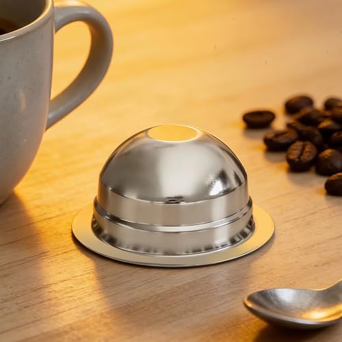 80ml/7.8oz Reusable Stainless Steel Coffee Capsule Kit with Tamper - Image 4