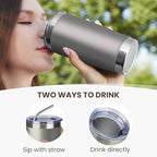MEWAY 20oz Tumbler 4 Pack Double Wall Vacuum Insulated Travel Mug Bulk, Mix Color Stainless Steel Tumblers with Lid and Straw, Durable Powder Coated Coffee Cups for Cold & Hot Drinks（Color Mix, 4 - Image 3