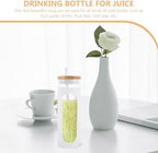MAGICLULU Glass Cold Brew Drinking Cup with Lid and Straw, Reusable Large Glass Tumbler with Silicone Sleeve, White Covered Beverage Water Bottle for Juice and Iced Coffee - Image 3