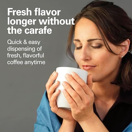 Hamilton Beach One Press Programmable Dispensing 12 Cup Coffee Maker with Internal Coffee Pot, Stays Warm and Fresh for Hours, 60 oz. Removable Reservoir, Black & Stainless Steel (47950) - Image 2