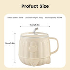 Multifunction Electric Heated Milk Cup, 600ml 3-in-1 Mini Electric Heater Cup, 600ml Portable Hot Milk Coffee Cups for Quick Meals and Beverages at Home or in The Office (1Pc Yellow) - Image 6
