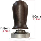 53mm Coffee Tamper – Professional Barista Accessories, Stainless Steel Base, Ergonomic Walnut Wood Handle, Calibrated Spring-Loaded Design for Espresso Lovers (Coffee Tamper, 53mm) - Image 3