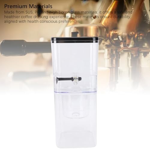 Adjustable Speed Cold Brew Coffee Maker, 400ml Ice Drip Coffee Pot with Fast Slow Brewing Modes, SUS Glass Portable Dripper for Home Office Travel - Image 3