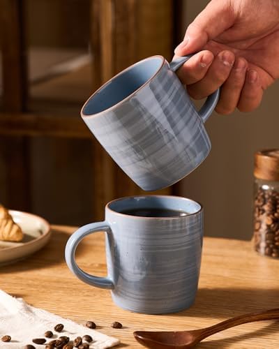 famiware Coffee Mugs Set of 4, Meteor 13 oz Ceramic Mug Cup Set with Handle - Image 6