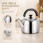 Whistling Stovetop Tea Kettle,Food Grade 316 Stainless Steel,Hot Water Fast to Boil,Stovetop Kettle with Ergonomic Handle,5.3 Quart Capacity - Image 4