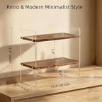 Coffee Station Organizer 2 Tier, Solid Wood Mug Shelffor Coffee Bar,Matcha Station,Tea Storage - Holds Mugs,Beans,Syrup,Cups,Tirrers - Image 2