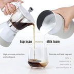 Smart Household Coffee Maker, With Milk Frother&Steamer, Electric Moka Pot&Milk Foaming Machine Dual Use, for Home & Office - Image 4