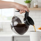 Soro Essentials- 64 oz. Stainless Steel Coffee Pot Decanter with Black Plastic Handle- Coffee Carafe Replacement Coffee Pot Decanter Easy Pour Perfect for Cafes Home and Restaurant - Image 2