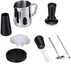 Adjustable Stainless Steel Coffee Tamper Kit 51mm, with Milk Frothing by Fdit
