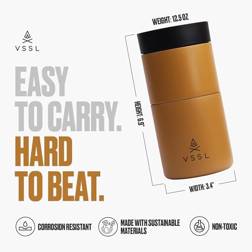 VSSL - Nest Pour Over Coffee Set | Coffee Maker for Camping | All-In-One Travel Pour Over | Transportable Dripper, 10oz Stainless Steel Travel Mug | Compact Storage & Adventure Ready | Sahara - Image 3